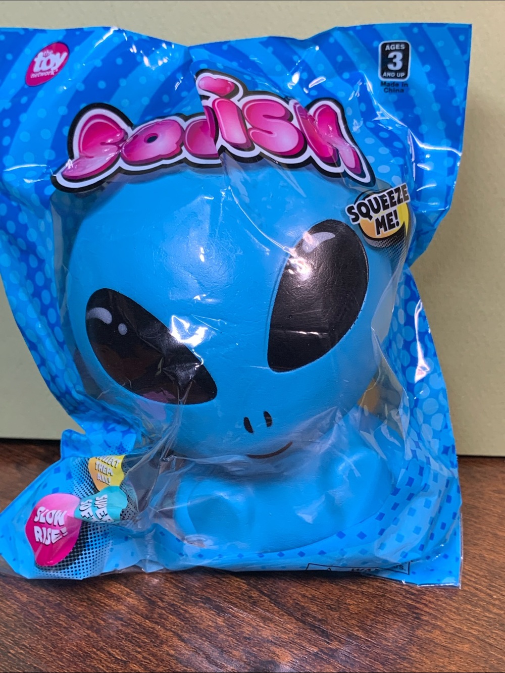 Blue Alien Squeeze Toy - Soft Sensory Plush